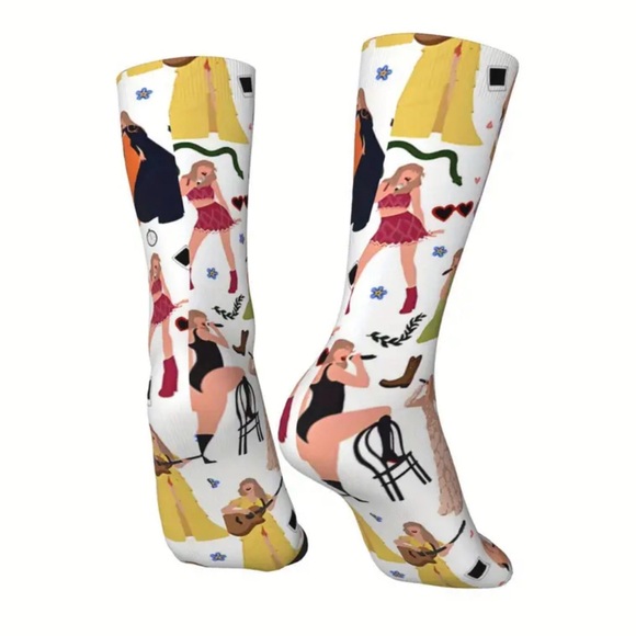 TAYLOR SWIFT inspired Swiftie Crew Socks | Eras Tour Outfits Concert Rep Gift 🏰 - Picture 6 of 10